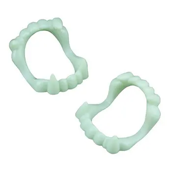 

Devil Tooth Fangs Caps Halloween Decorative Vampire Luminous Dentures
