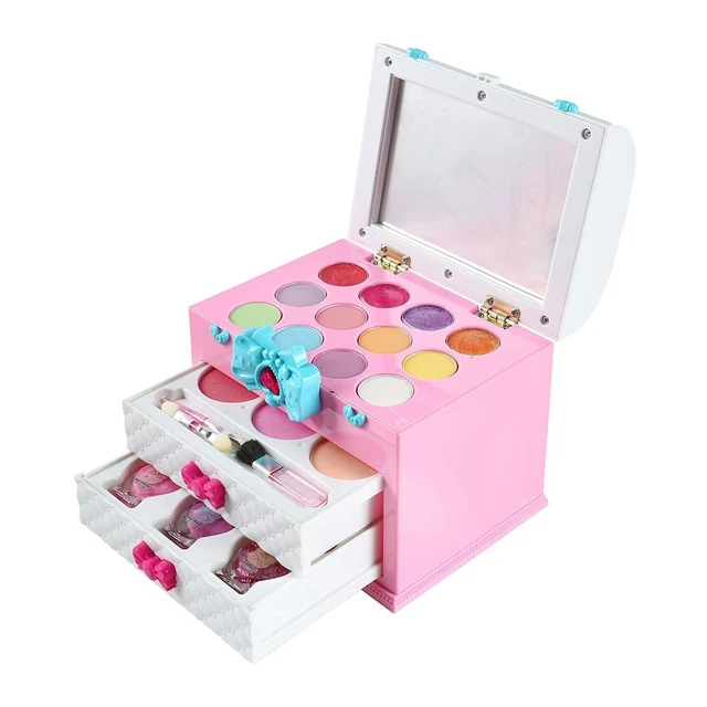 Princesa Maquiagem Play Set para crianças, Caixa de jogo de cosméticos,  batom e sombra, Brinquedos de segurança não tóxicos - AliExpress