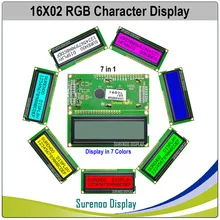 162 16X2 1602 5V персональный ЖК-модуль дисплей экран LCM FSTN положительный с 7 цветов RGB подсветка(черный на RGB
