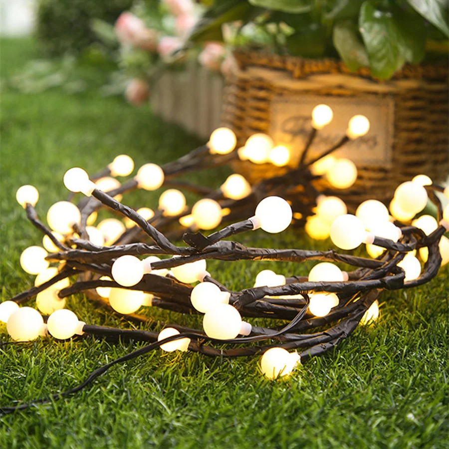 Bola de Fadas Guirlanda para Café Festa de Casamento Luz da Corda ao ar Thrisdar Ramo Árvore Livre Cereja Luzes Bar Natal Decoração Casa Dc24v 12 Thrisdar dc24v ramo árvore luz da corda