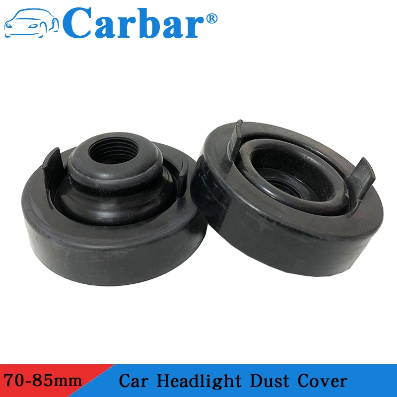 Pair 70mm Rubber Housing Seal Cap Dust Cover for Auto Car LED HID Headlight 