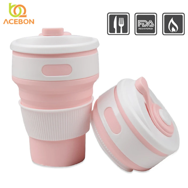 

350ml Folding Silicone Portable Silicone Telescopic Drinking Collapsible coffee cup multi-function folding silica cup Travel