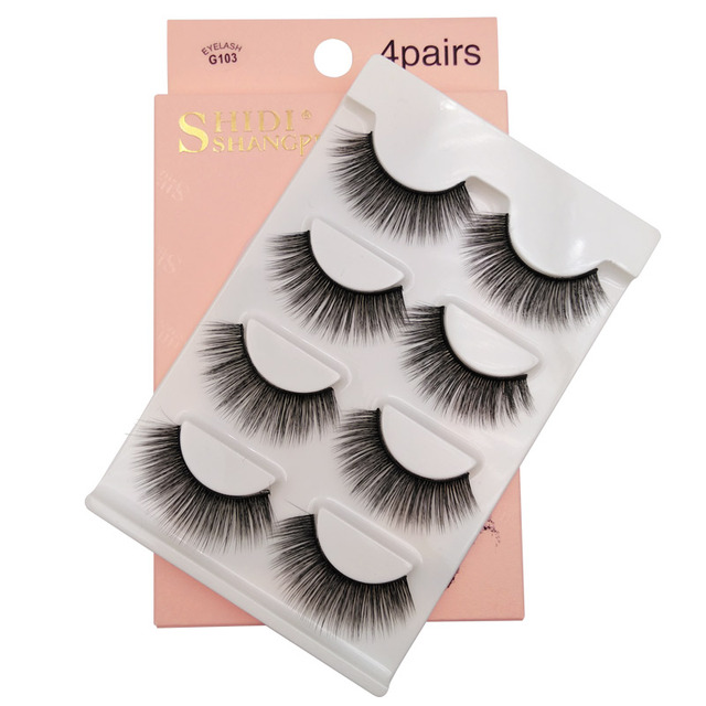 lashes 3/4 pairs false lashes natural fluffy dramatic 3D mink  eyelashes cilio mink eye lash for maquiagem makeup faux cils