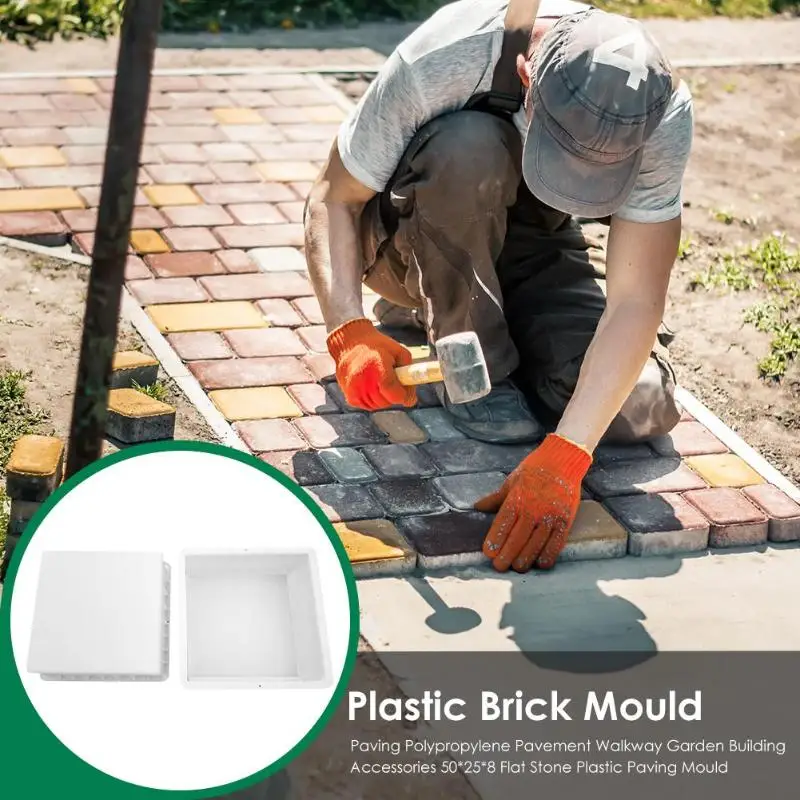 DIY Paving Mould Home Garden Path Reusable Concrete Cover Square Shape Road Mold for Sidewalks Trails Terraces Picnic