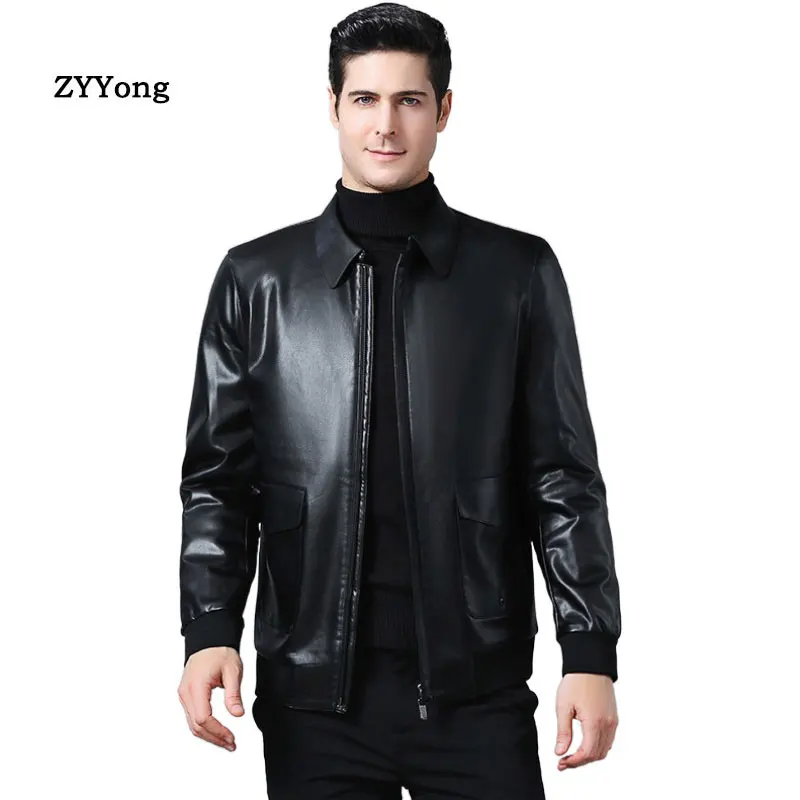 

2020 New Autumn and Winter Brand Men's Leather Jackets Thickening Leather Coat Men Leather Jacket Plus Size M-XXXXL