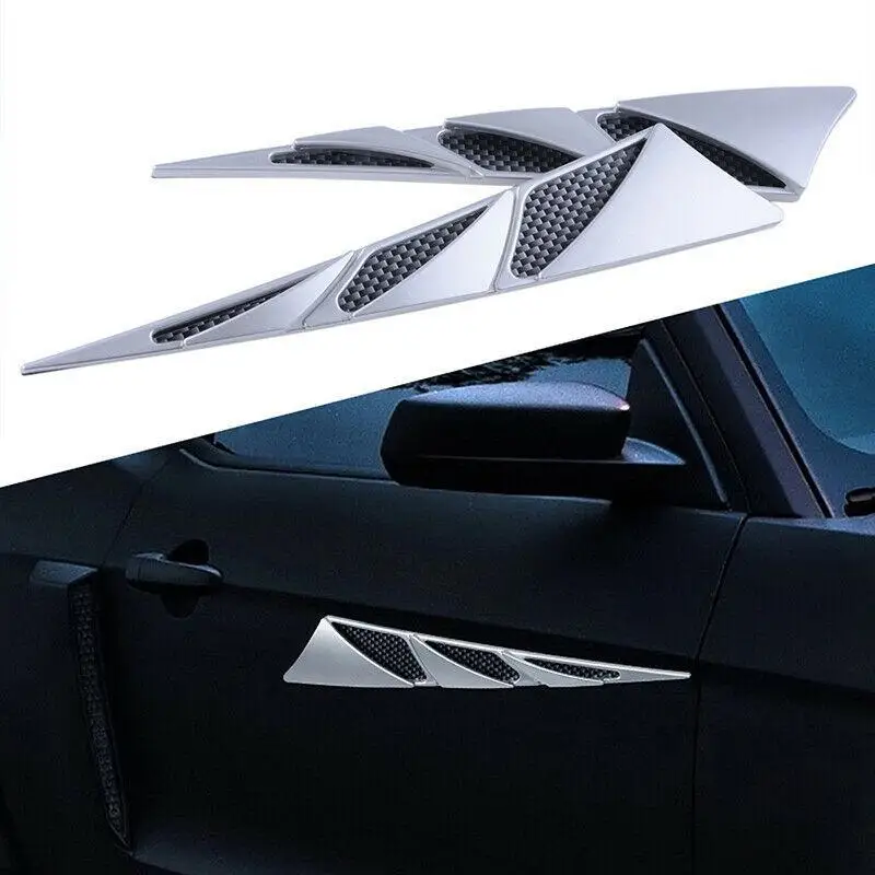 

2Pcs Car Side Air Flow Sticker Hood Intake Vent Auto Decorative Cover