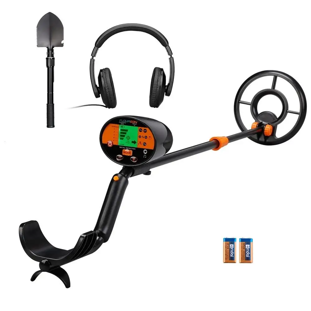 

FLOUREON LCD Underground Metal Detector Gold Digger Treasure Hunter Sensitive Gold Finder with Headphone & Folding Shovel