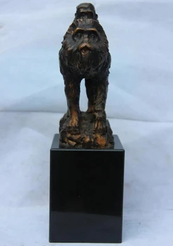

Elegant old S1280 China Bronze Copper Carved Animal Monkey mother and son orangutan gorilla Statue (A 0319 discount 35%)