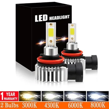 

2pcs 80W 12000LM Car LED Canbus H1 H4 H7 H11 Headlight Bubls Mini Headlight Kit for High/Beam Bulb fog Light 6000K White Color