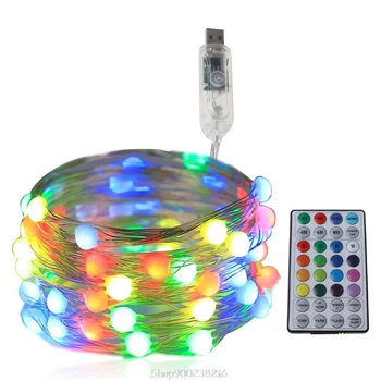 

Waterproof Colorful Christmas Tree LED String Light with Remote Control Night Lamps Party Decor Electric S24 20 Dropship