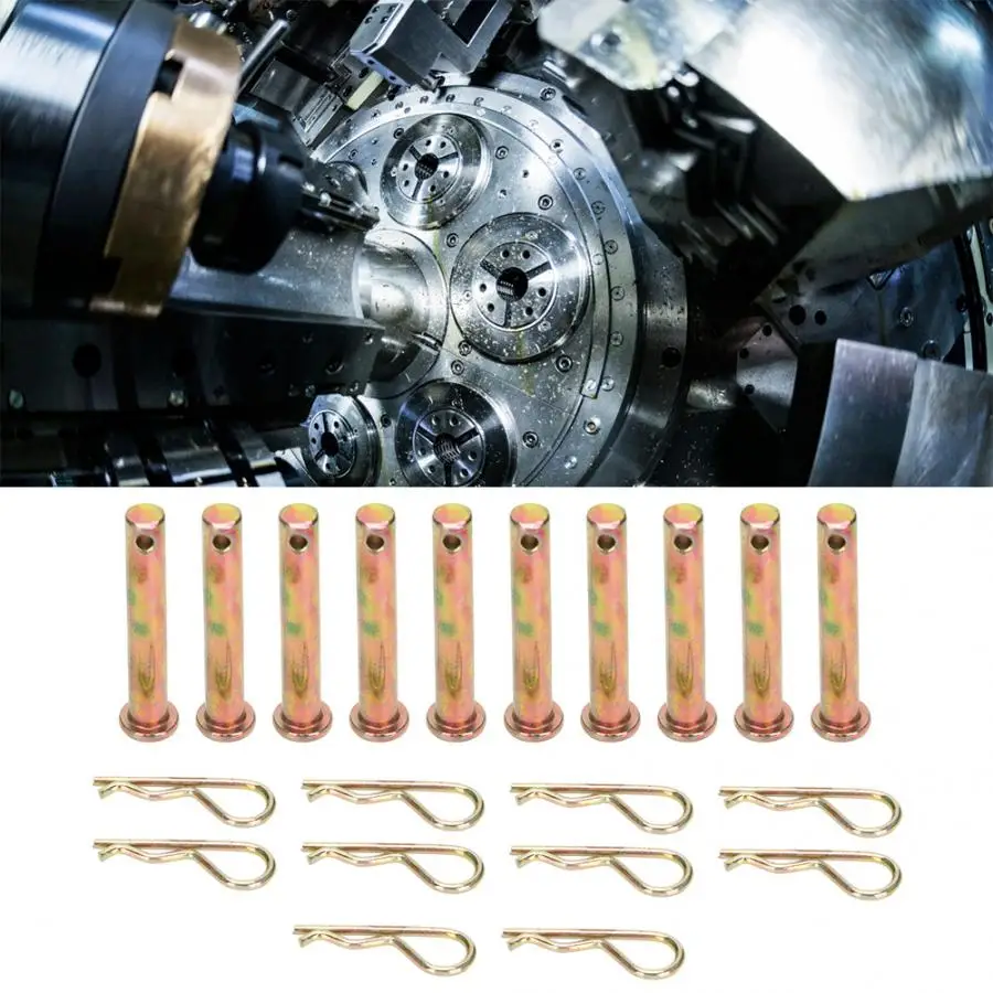 

10PCS/SET Farming Machine Air Cool Diesel Engine Accessories 8*50mm R Type Pin Set For 178F 186F stainless steel pin