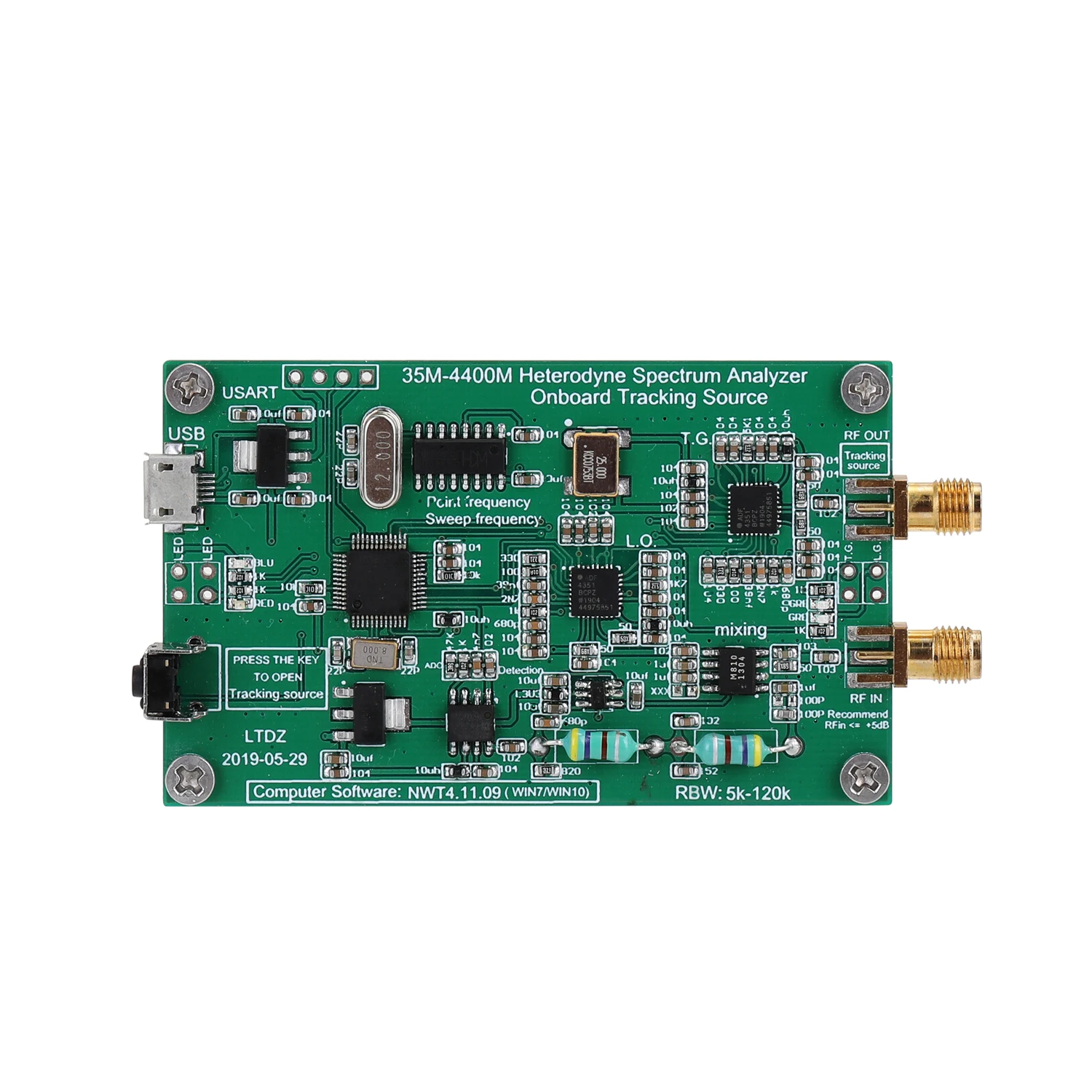 

LTDZ 35-4400M Spectrum Analyzer USB Spectrum Signal Source with Tracking Source Module RF Frequency Domain Analysis Tool