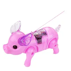 Горячие милые электрические музыкальные ходячие игрушки свиньи светодиодный светильник Светящиеся Электронные Домашние животные фонари