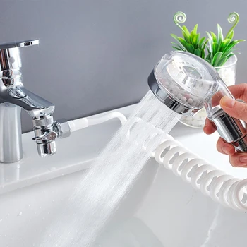 

Portable Handheld Splash Shower Tub Sink Faucet Attachment Washing Sprinkler Head Kit Pet Shower Spray Hose Bath Head Tap