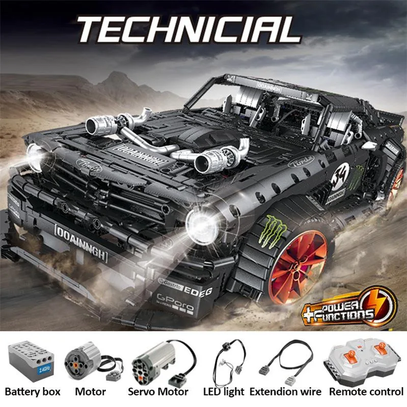 23009 Ford Mustang Hoonicorn РТР V2 23010 GT R гоночный автомобиль с функцией мощность светодиодный