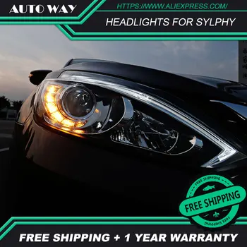 

Car Styling Headlights Case For Nissan Sylphy 2015-2017 Car Led Lights Double Xenon Lens Car Accessories Car DRL Fog Lights