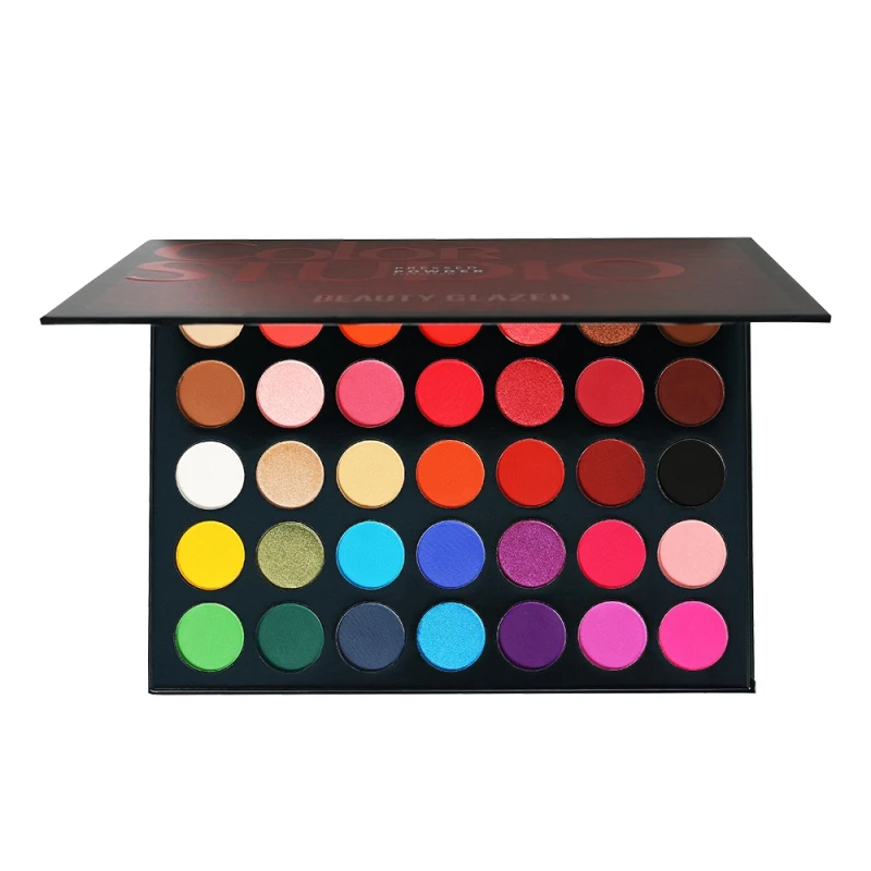 Палетка теней Beauty Glazed для макияжа Шиммер матовые высокопигментированные стойкие