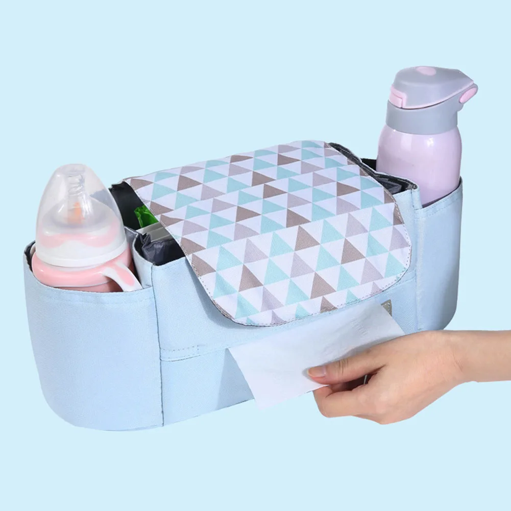 

Lightweight Cart Bag Eco-friendly High Capacity Prints Half Cover Moistureproof Stroller Accessories Wrinkle Resistant