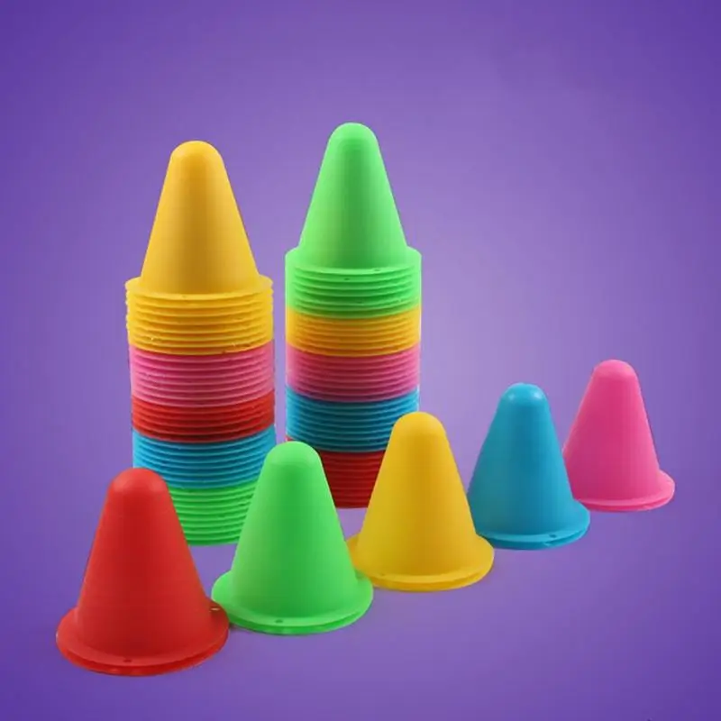 Agility Maker Cones For Slalom Roller Skating 7.8*7.5cm Sports Training Sports Outdoor Tools Traffic Cone 10 Pieces Soccer Training Cones