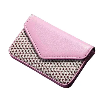 

Fashion Women PU Leather Laser Zipper Waist Pouch Leather Business Name Card Holder Case Wallet Credit Book with Magnetic Shut