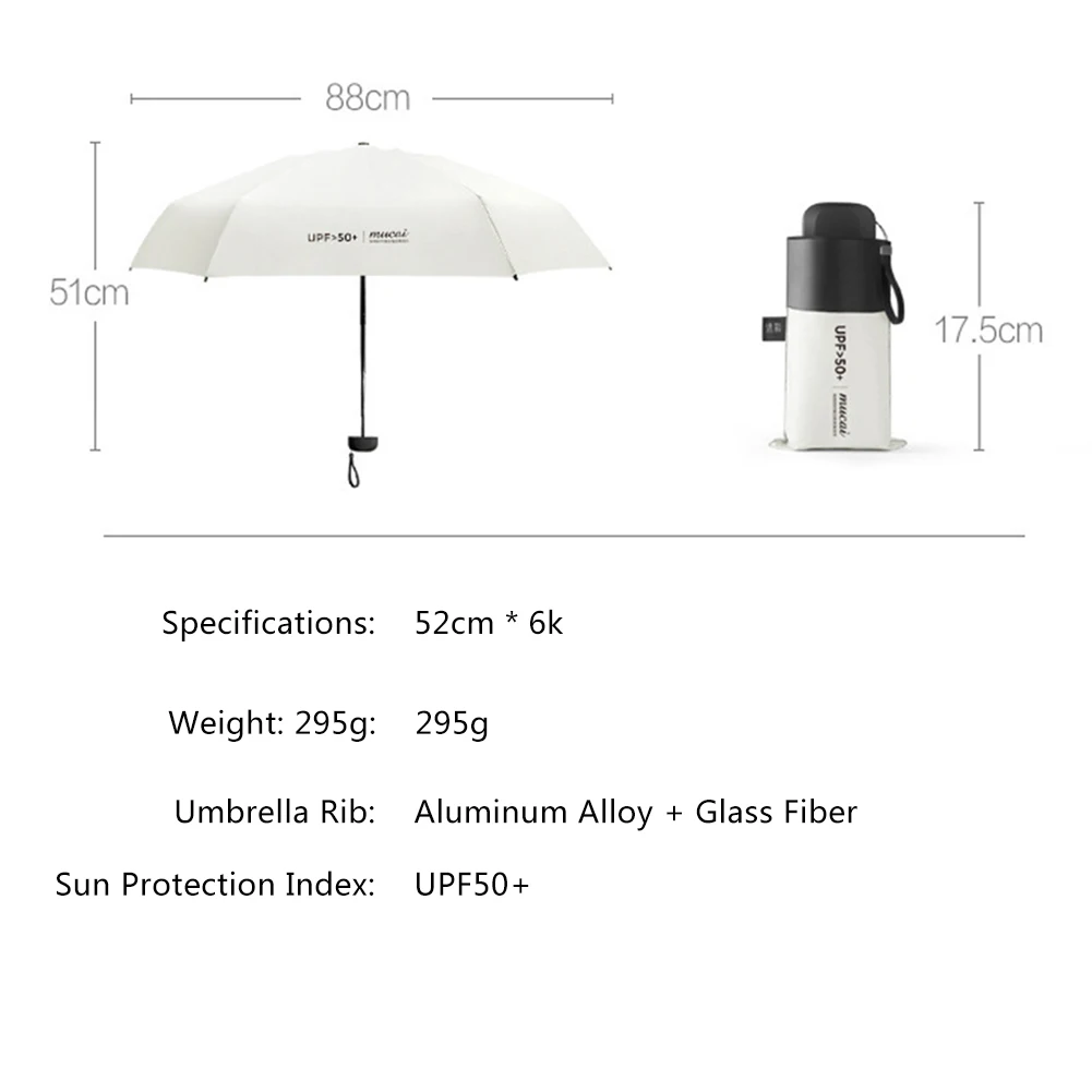 Semi-Automatic Half-Folding Umbrella Flat Handle Black Glue Sunscreen Sun Umbrella Anti-ultraviolets Sunshade Mini Pocket