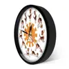 Cartoon Funny Dog Doing Yoga Position Of Surya Namaskara Doggy Style Yoga Wall Clock Beagle Dog Pet Cartoon Yoga Wall Watch 2