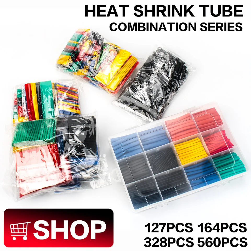 5 Meter 2:1 Black Red Green Blue Yellow 1 2 3 5 6 8 10mm Diameter Heatshrink Tubing Tube Sleeving Wrap Wire DIY Connector Repair