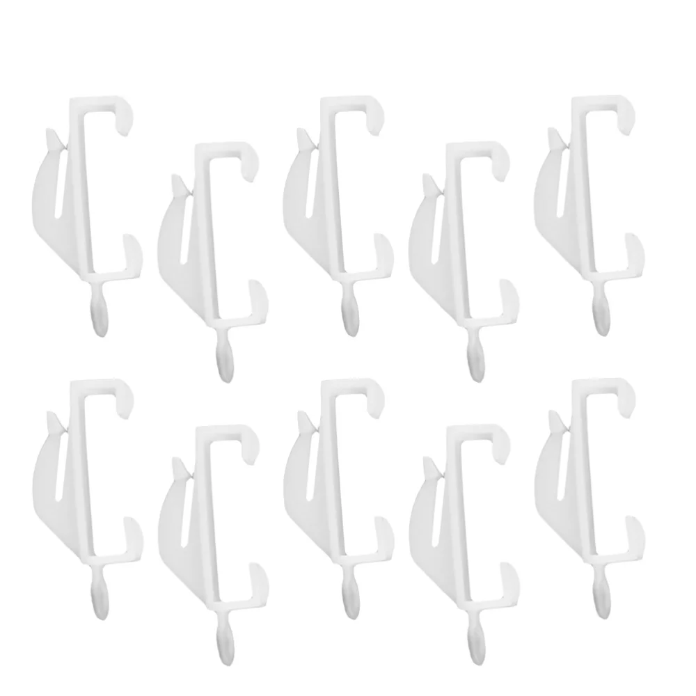 Ganchos deslizantes para riel de cortina, accesorios decorativos, blanco, 50 Uds. AliExpress Hogar jardín