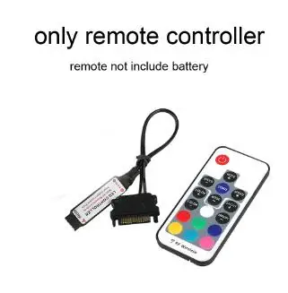 only remote SATA компьютер светодиодные полосы света комплект яркий светодиодный компьютер освещение RGB RF пульт дистанционного управления настольный ПК компьютер Mid Tower - Испускаемый цвет: only remote