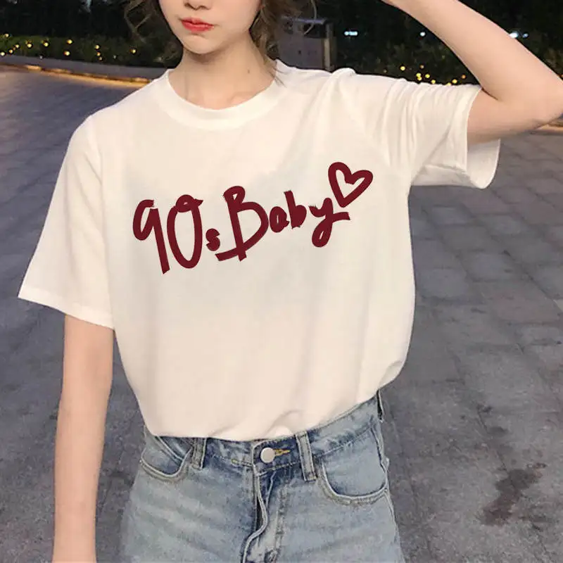 New Harajuku 90s Graphic T Shirt Women Ullzang Funny Printed T-shirt Grunge Aesthetic Fashion Tshirt Korean Style Top Tee Female
