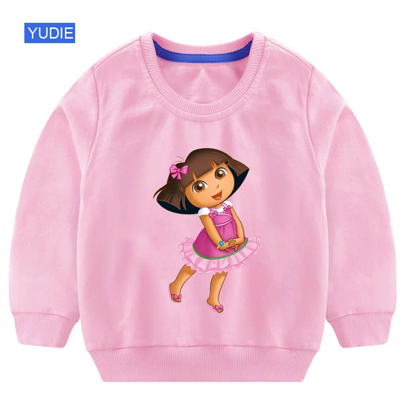 Dora The Explorer Multi Color Striped Pullover Sweatshirt//Sweater Toddler