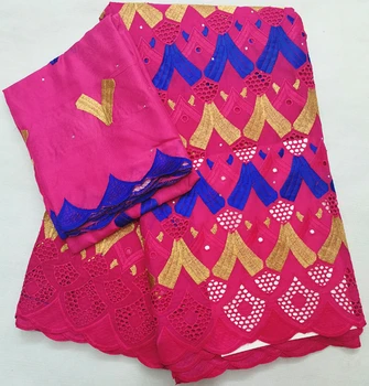 

swiss voile lace in switzerland african lace fabric 2+5yards embroidery swiss lace fabric cotton fabric for dress HLQCDKPT15