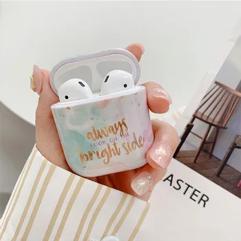 

For Apple Airpods Case Gradient Marble Earphone Cute Hard Cover For Airpods 2 1 Case Accessories Headphone Case Box Coque