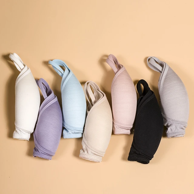 Bra Cotton Comfortable Silk, Bra Wireless Silk Natural