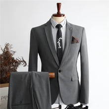 OIMGCasual trajes de autocultivo para hombre, trajes de negocios a la moda, para novio, vestidos de novia, trajes de tres piezas