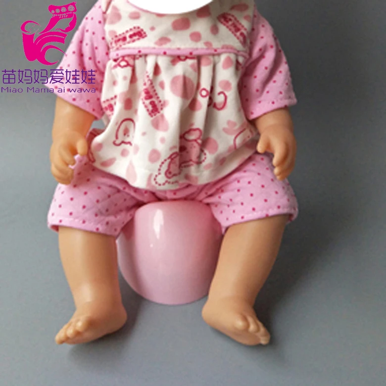 Doll pink Clothes set with hat Fit 45cm Bebe Born girl boy 18' inch fat doll outwearing kids play gifts | Игрушки и хобби