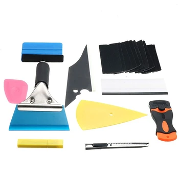 

10-In-1 Car Window Tint Film Wrapping Vinyl Tools Squeegee Scraper Applicator Kits Household Cleaning Auto Car Accessories