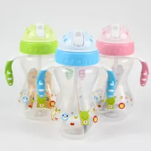 Yi бен бренд младенцев соломенная чашка с ручкой, не замненная удобный переносной для обучения ребенка выпить стакан