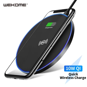 

WEKOME Fast 10W Qi Wireless Charger for iPhone 11 X XR XS Max Samsung S10 9 Xiaomi Huawei Wireless Quick USB Phone Charger Pad