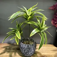 36cm 3 Heads Artificial Palm Tree Plastic Bamboo