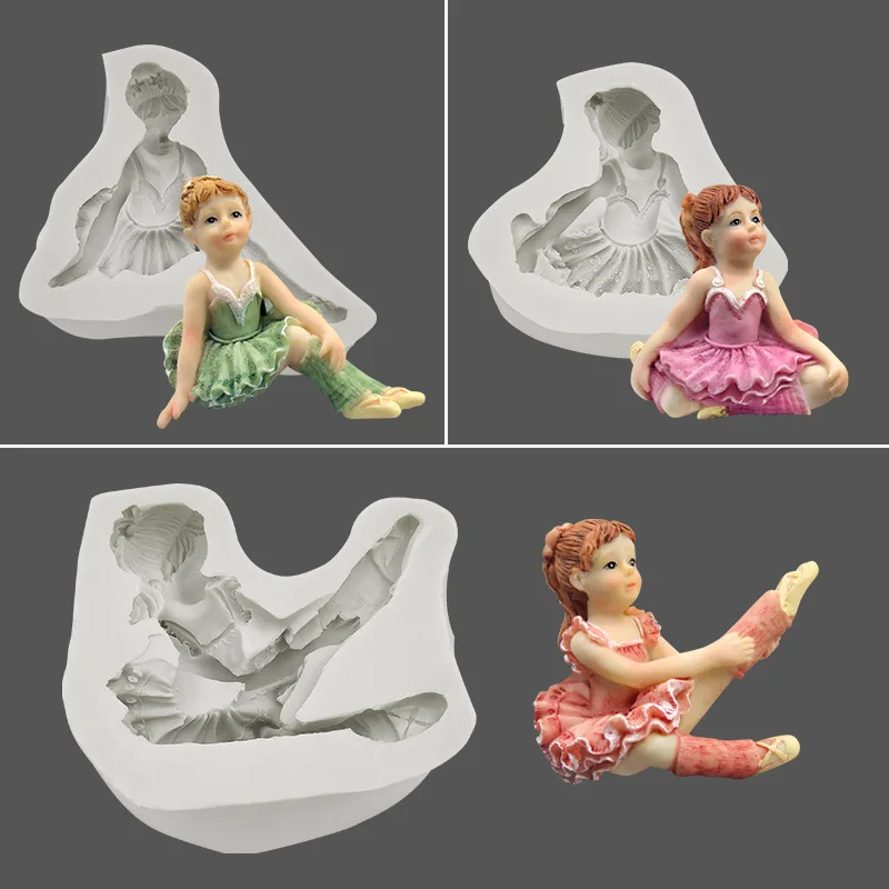 Балетная девушка 3D Силиконовое мыло чердак форма DIY Molde Baby Jabon Silicona помадка торт декоративное устройство для шоколада мыло Moule