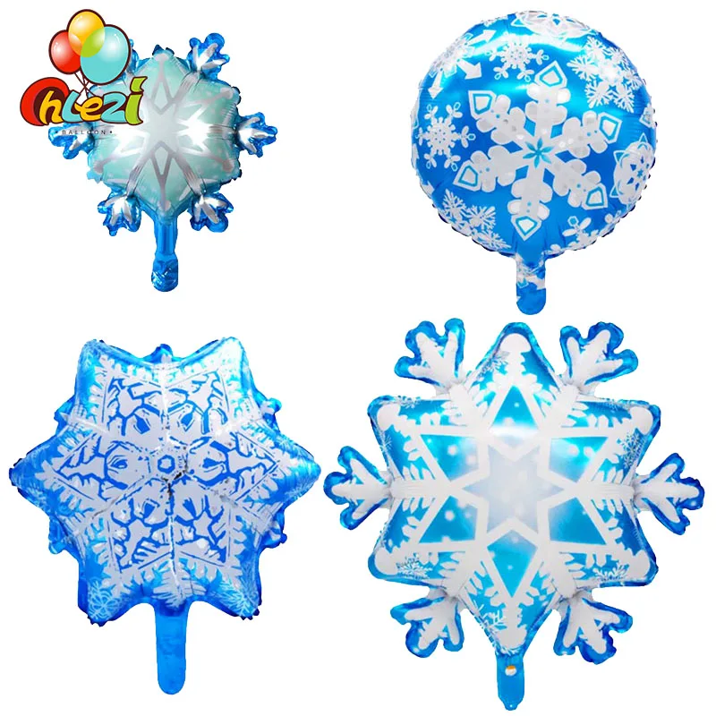 

50pcs Frozen Snowflake Foil Balloons Christmas New Year Party Decor Kids Toys Globos Wedding Birthday Decoration Baby Shower