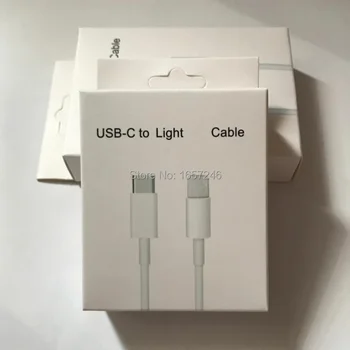 

1000pcs Empty White Retail Display Package Box for iPhone 11 Pro X XS 8 XR PD18W Fast USB C Charging Data Cable MFI Charger Line