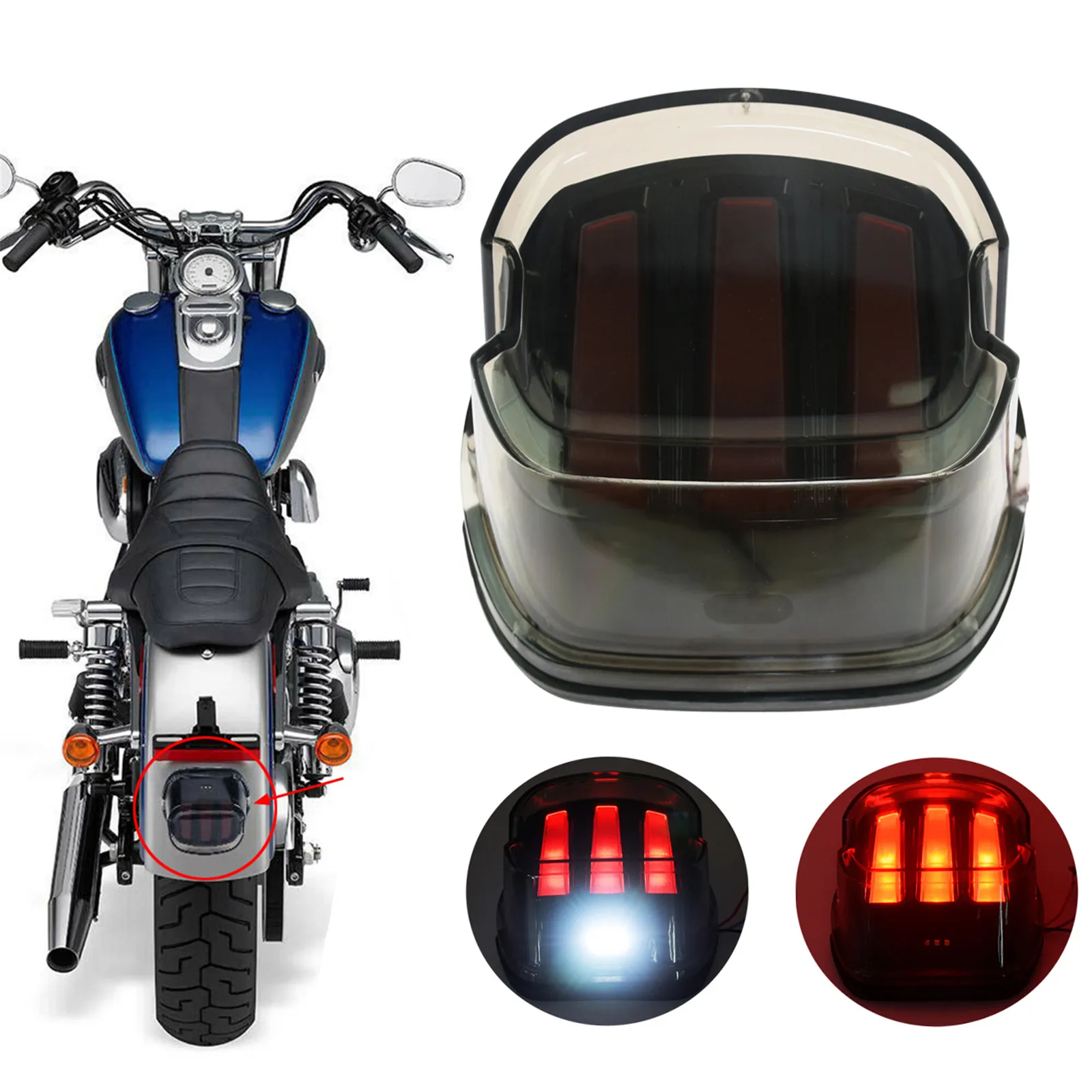 LED de la motocicleta de la luz trasera de freno trasero para