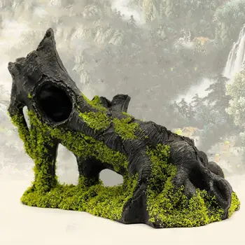 

Moss Roots Aquarium Fish Tank Landscaping Decoration Vintage Home Resin Hideaway Shrimp Breeding Hiding Cave Shelter