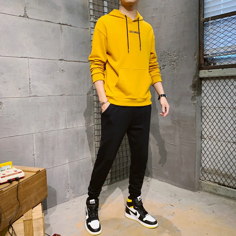 

Spring, Autumn And Winter New Style Men's Casual Hooded Set, Fashion Street, Korean-style MEN'S Sport Suit