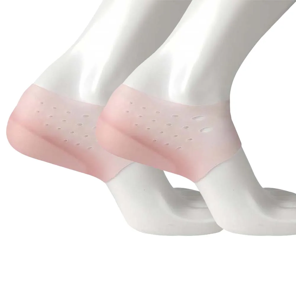 Хит, унисекс, невидимые носки для увеличения роста, накладки на пятки, силиконовые стельки, массажные стельки для ног, подарок, увеличивающие рост, Новая мода - Цвет: Розовый
