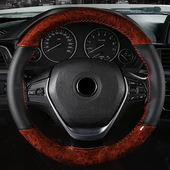 

Car Steering Wheel Cover Universal 38cm for audi a5 sportback a6 c5 avant c6 c7 avant allroad c5 q3 q5 q7 2016