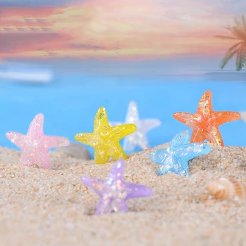 

10pcs Mini Beach Pentagram Artificial Ornaments Decoration Landscape Home Aquarium Fish Tank Starfish Decor Aquatic Accessories