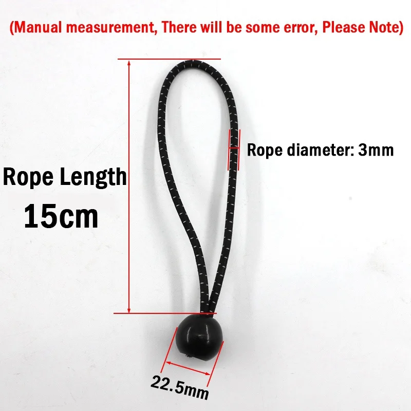 15cm Elastic Rope Ball Outdoor Camping Tent Garden Awnings Tarpaulin Fixing Tool Canopy Bungee Cords Elastic Rubber Band Tie images - 6